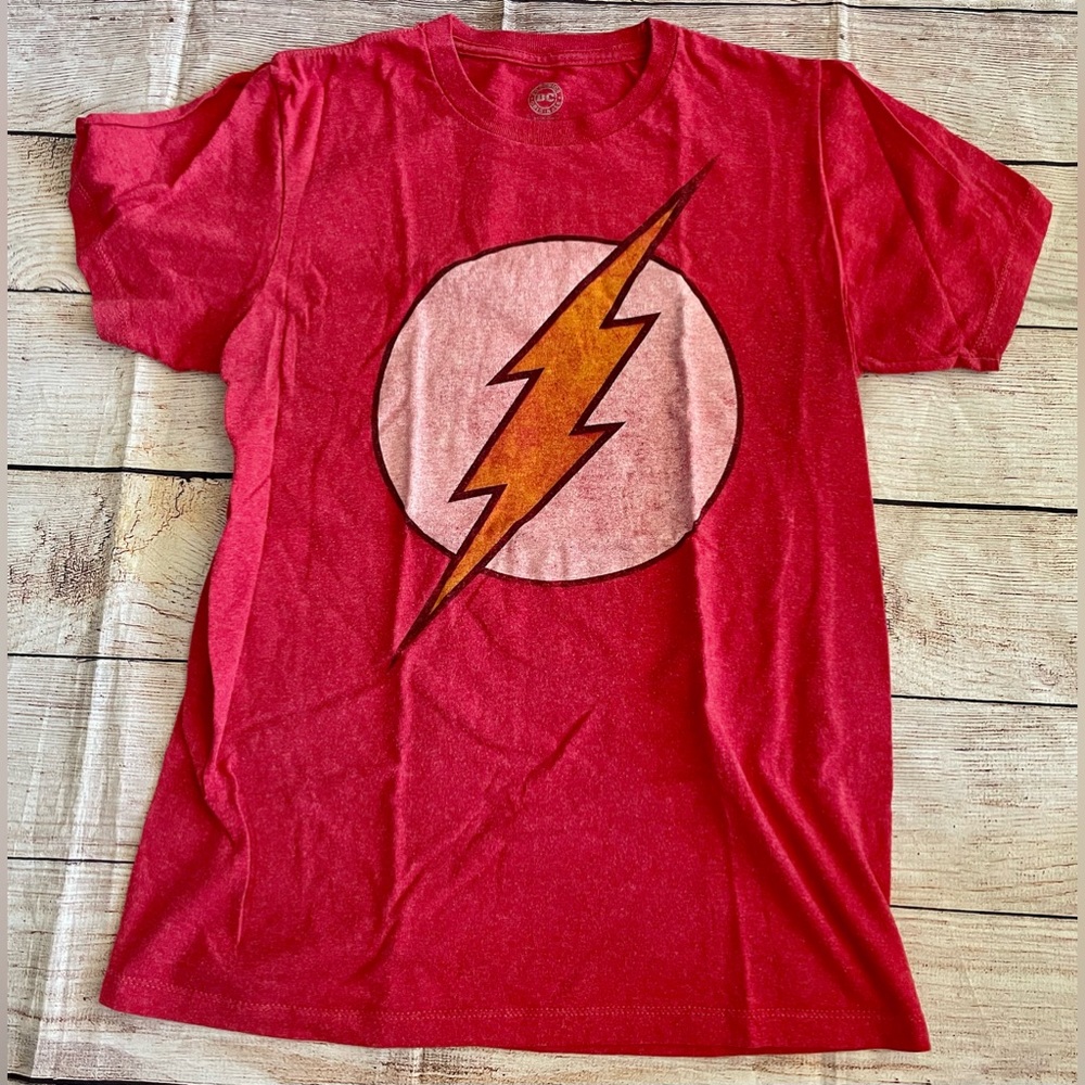 Men’s small red the Flash DC Comics logo graphic short sleeve tshirt